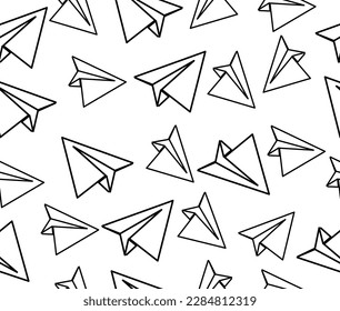 paper airplane seamless pattern design