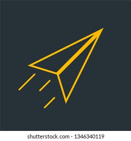 Paper airplane, send icon - Vector