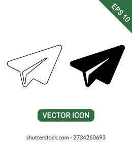 Paper Airplane Send Message Icon