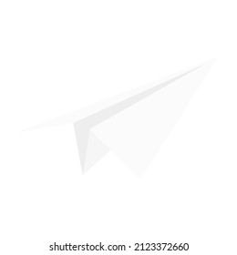 Paper airplane. Sending message symbol. Vector isolated on white.