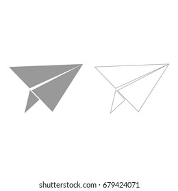 Paper airplane  set  icon .