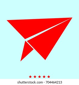 Paper airplane  set  icon .