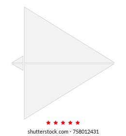Paper airplane set icon . Flat style .