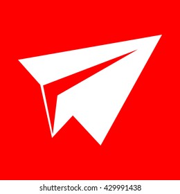 Paper airplane sign