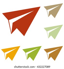 Paper airplane sign