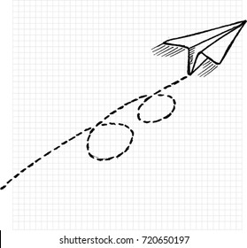 paper airplane, sketch