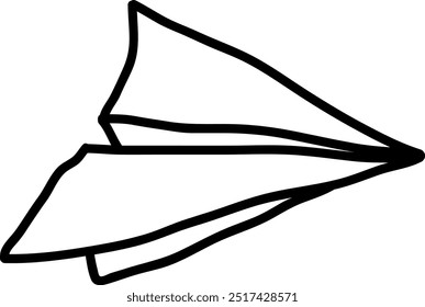 Paper Airplane Soaring Through the Sky