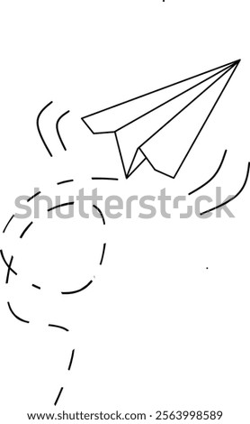 paper airplane as a symbol of sending a certain message.