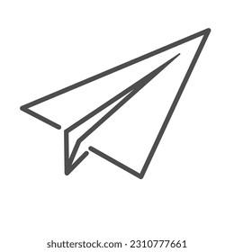 Paper airplane symbol vector design 