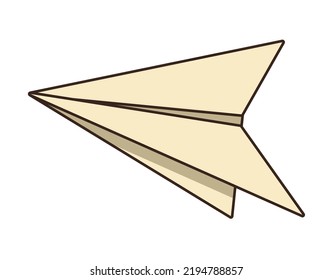 paper airplane toy isolated icon