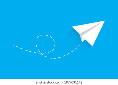 paper airplane. Travel concept. Transportation icon set. Message icon.