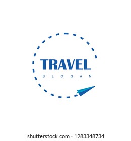 Paper Airplane Travel Logo Design Inspration