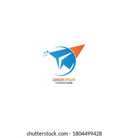 Paper Airplane Travel Logo Design Inspiration