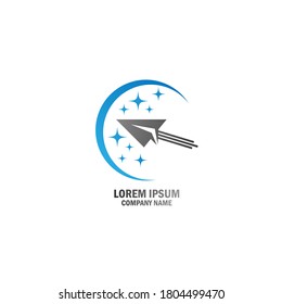 Paper Airplane Travel Logo Design Inspiration