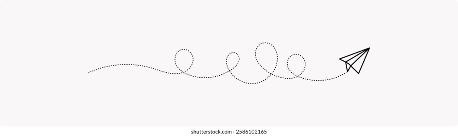paper airplane, Travel symbol, vector illustration, Paper plane vector icon set.