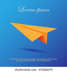Paper airplane, vector