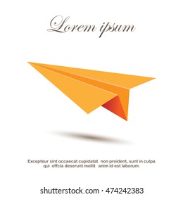 Paper airplane, vector