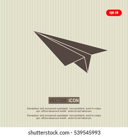 Paper airplane, vector
