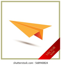 Paper airplane, vector