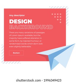 Paper airplane. Vector 3d isometric, color web icons. Creative design idea, concept for infographics.