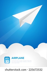 paper airplane vector background