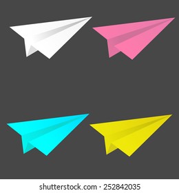 Paper airplane. vector. eps 