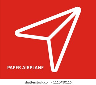 PAPER AIRPLANE VECTOR ICON