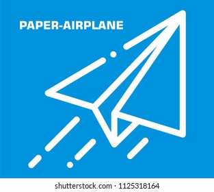 PAPER AIRPLANE VECTOR ICON 