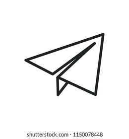 paper airplane vector icon
