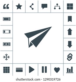 Paper airplane vector icon.