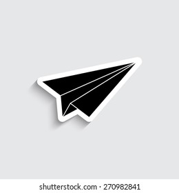  paper airplane - vector icon
