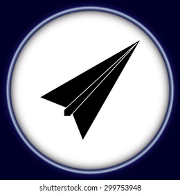 paper airplane - vector icon