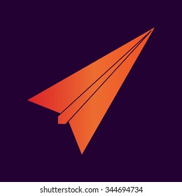 paper airplane - vector icon