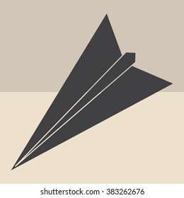 paper airplane - vector icon