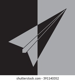 paper airplane - vector icon