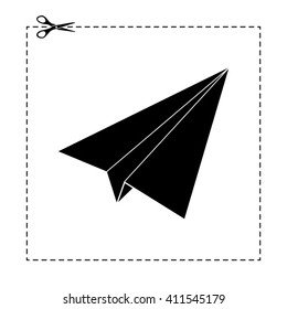 paper airplane vector icon