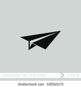 Paper Airplane Vector Icon.