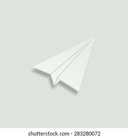 paper airplane vector icon - paper illustration