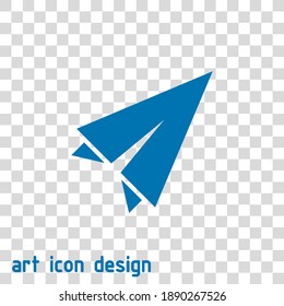 paper airplane vector icon on an abstract background