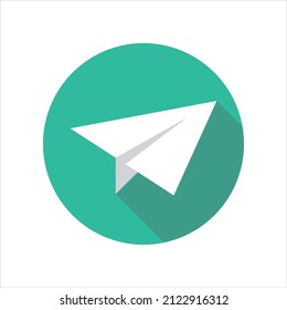 Paper airplane vector icon symbol design