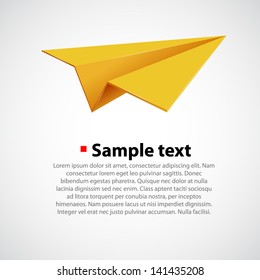 Paper airplane vector illsutration