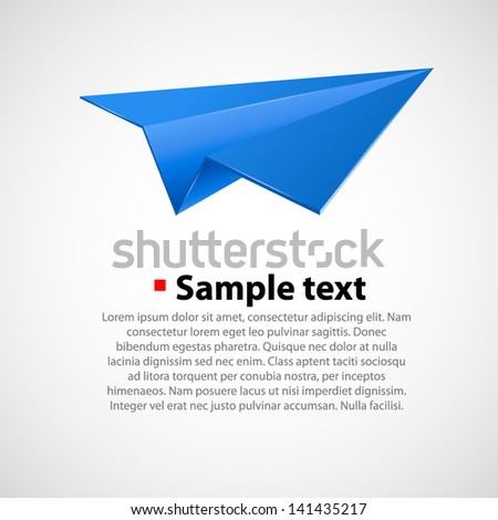 Paper airplane vector illsutration