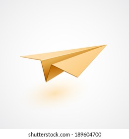 Paper airplane. Vector illustration