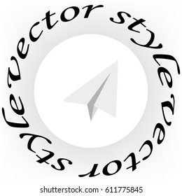 Paper airplane, vector illustration