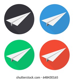 Paper Airplane vector illustration icon