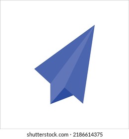 Avión de papel. Ilustración vectorial aislada en fondo blanco.