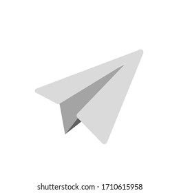 paper airplane vector illustration on a white background. Vector