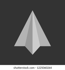 Paper airplane vector sketch icon isolated on background. Hand drawn Paper airplane icon.