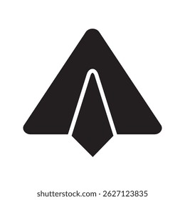 Paper airplane vector sketch icon isolated on background. Simple icon with various styles