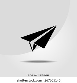 paper airplane, Web icon